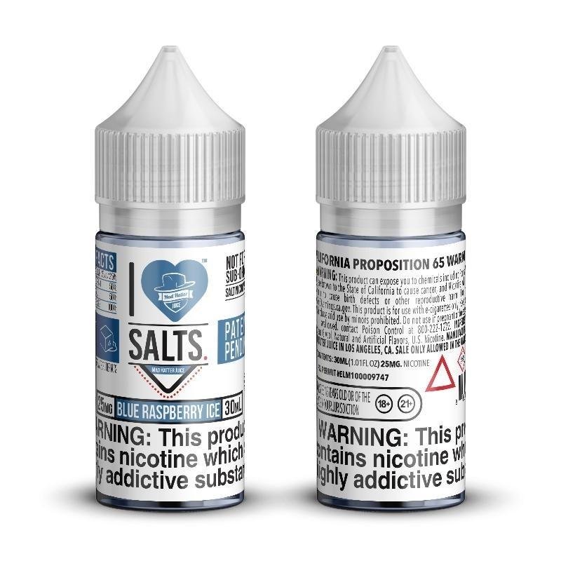 BLUE RASPBERRY ICE - I LOVE SALTS - MAD HATTER JUICE - 30ML - Image 2