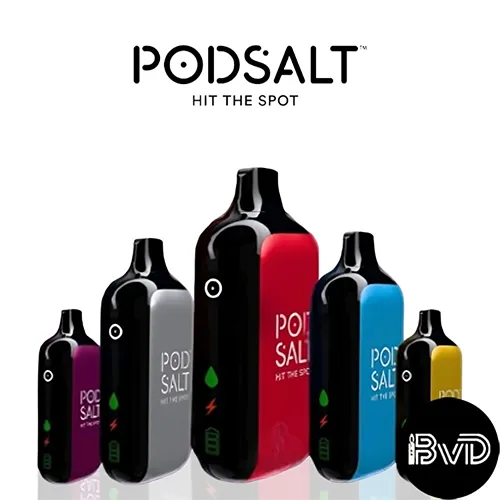 Pod Salt 35K Disposable Vape Dubai with Smart LED display showing 35000 puffs capacity and rechargeable battery indicator